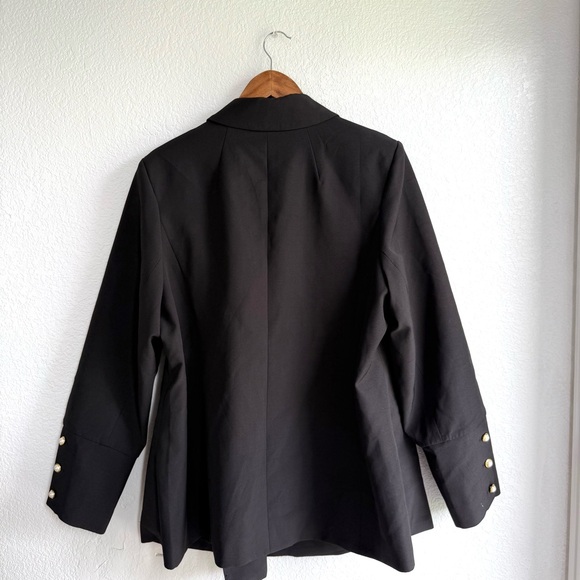 Eloquii Black Blazer with Gold Buttons - Picture 3 of 9